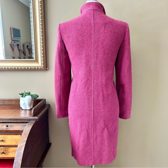 Style Pink Wool Herringbone Coat Jacket Size 8 - Picture 7 of 11